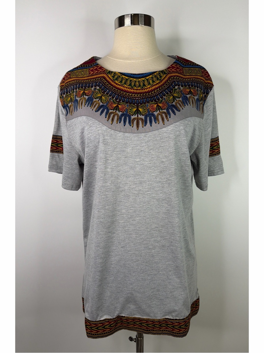 Shenbolen 100% cotton Womens Short-Sleeve Top with Multicolor Embroidered